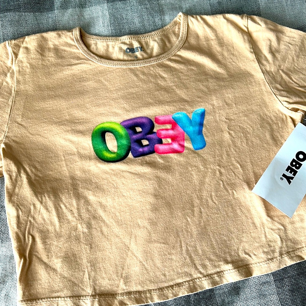 OBEY Bubble Irish Cream Long Sleeve Top